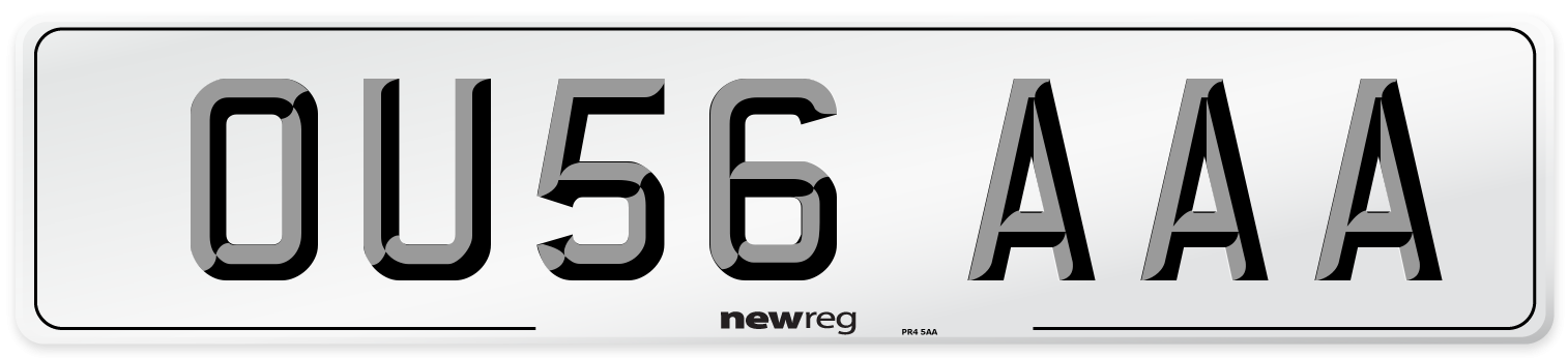 OU56 AAA Number Plate from New Reg